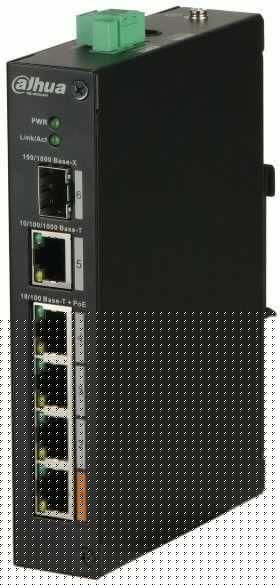 Коммутатор неуправляемый DH-PFS3106-4ET-60 4х100Мбит 1G 1SFP 3PoE+ 60Вт Dahua 1365854