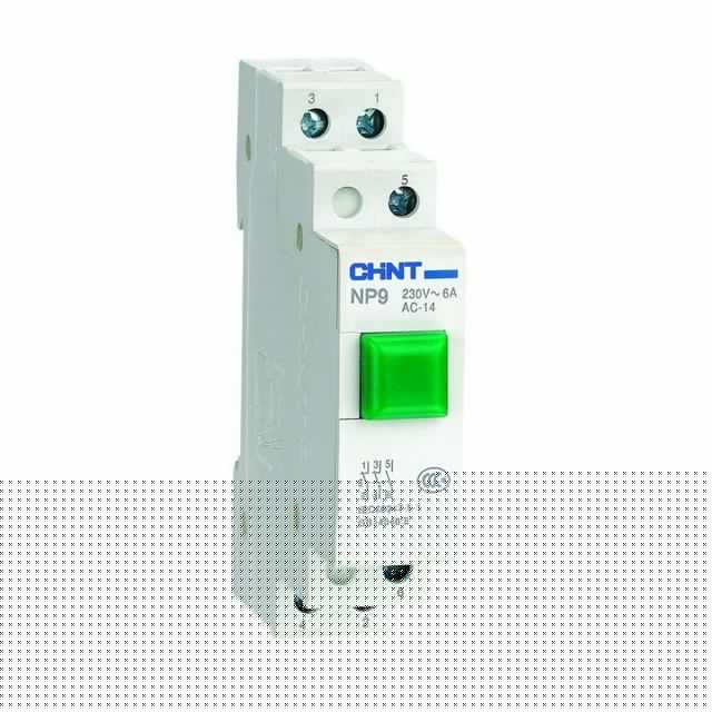 Кнопка модульная NP9-10/1 без подсветки 1НО зел. (R) CHINT 584052
