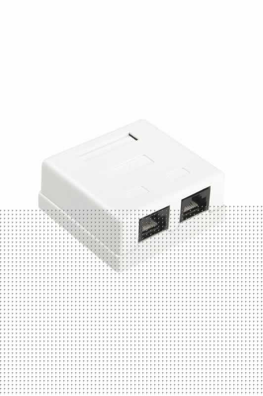 Розетка компьютерная 2-м ОП SB1-2-8P8C-C6-WH RJ45 (8P8C) кат.6 Dual IDC Hyperline 430235