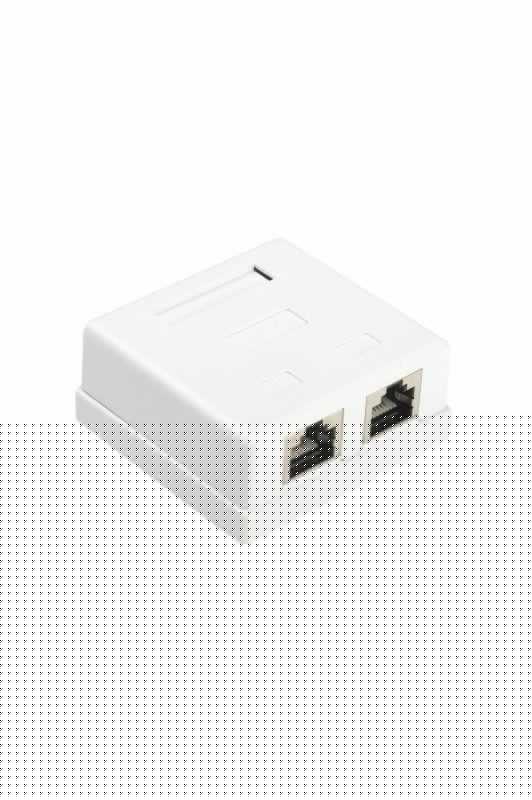 Розетка компьютерная 2-м ОП SB1-2-8P8C-C6-SH-WH RJ45 (8P8C) кат.6 экранир. Dual IDC Hyperline 430237