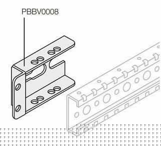 Уголок для верт. шин сбоку шкафа (уп.8шт) ABB 1STQ007430A0000