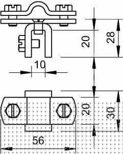 Держатель проволоки d8-10мм для листа до 10мм Тип:270 8-10 FT OBO 5317207