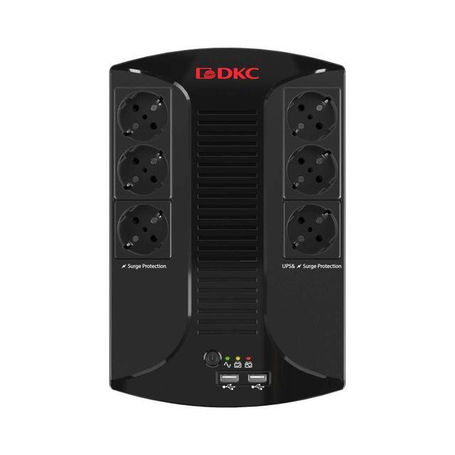 Источник бесперебойного питания ИБП Info PDU 800В.А Schuko (6) USB для зарядки (2) USB + RJ11 DKC INFOPDU800