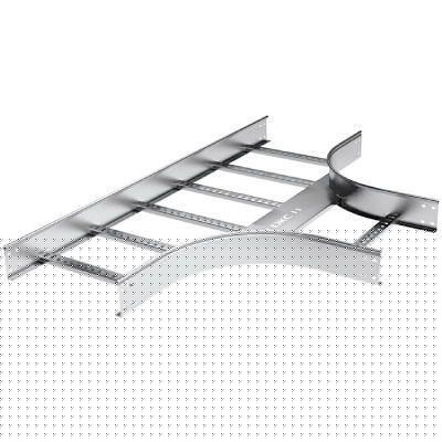 Ответвитель для лестн. лотка Т-образ. 80х300 R-300 цинк-ламель DKC LT8303ZL