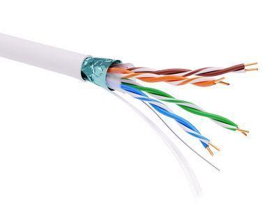 Кабель информационный экранир. F/UTP кат.5E 4х2 LSZH бел. DKC RN5EFULS3WH