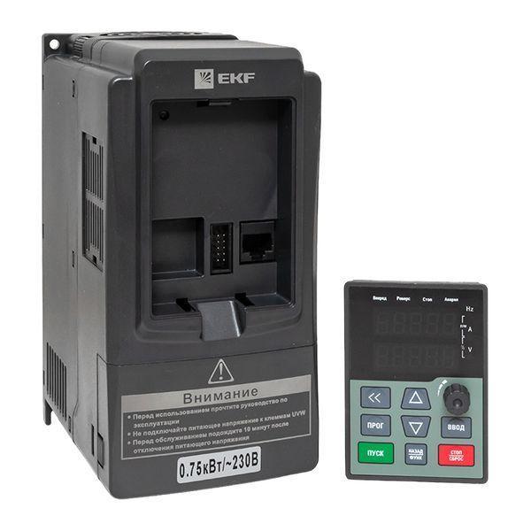Преобразователь частоты 0.75/1.5кВт 1х230В VECTOR-100 PROxima EKF VT100-0R7-1B