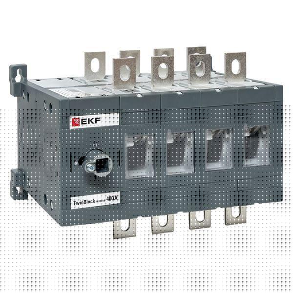 Рубильник 4п 400А реверсивный без рукоятки управления TwinBlock EKF tb-s-400-4p-rev