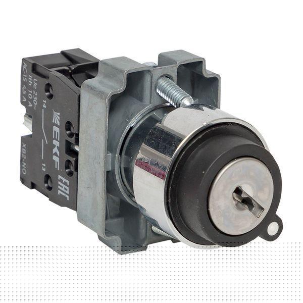 Переключатель BG21 2P с замком (не возврат.) NO EKF xb2-bg21