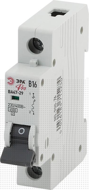 Выключатель автоматический модульный 1п B 16А ВА47-29 Pro NO-900-76 ЭРА Б0031786