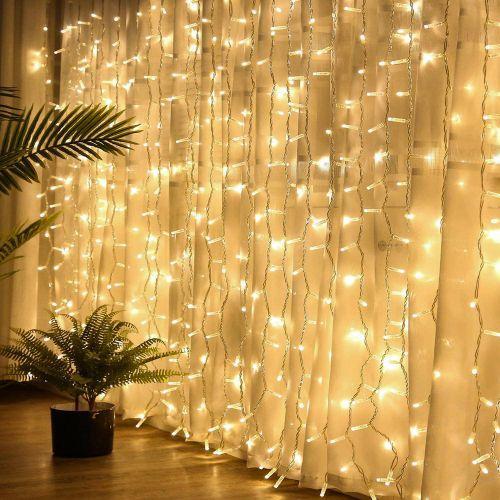 Гирлянда светодиодная "Дождь/Занавес" 3х3м 400LED тепл. бел. IP20 220В 8 режимов Эра Б0051873