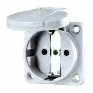 Розетка Schuko 16А 2P+E винт. клеммы IP54 сер. Mennekes 11030