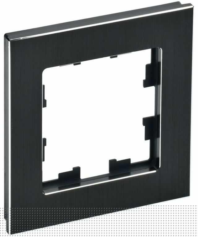 Рамка 1-м BRITE РУ-1-1-БрЧ металл черн. IEK BR-M12-M-K02