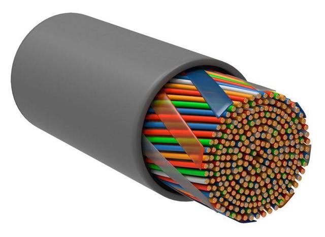 Кабель витая пара U/UTP кат.5E 25х2х24AWG solid LSZH сер. (500м) (м) ITK LC1-C5E25-121