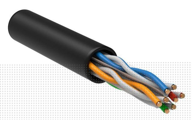 Кабель витая пара U/UTP кат.6 4х2х23AWG solid LSZH черн. (305м) (м) ITK LC3-C604-129