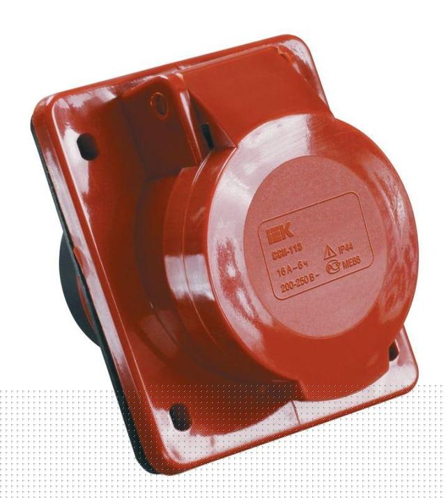 Розетка встраиваемая 16А 3P+E 380В IP44 ССИ-414 IEK PSR42-016-4
