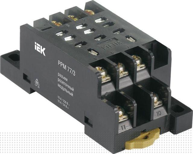Разъем модульный РРМ77/3(PTF11A) для РЭК77/3(LY3) IEK RRP10D-RRM-3