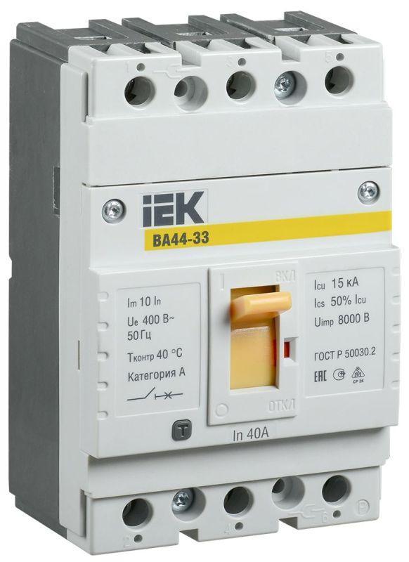 Выключатель автоматический 3п 40А 15кА ВА44 33 IEK SVA4410-3-0040