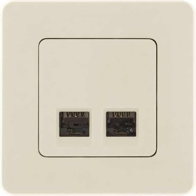 Розетка компьютерная 2-м Inspiria RJ45 кат.5E UTP сл. кость Leg 673836