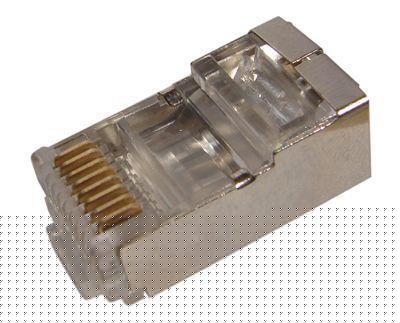 Джек компьютерный RJ45 (8P8C) кат.5E с экраном (уп.100шт) Rexant 05-1023