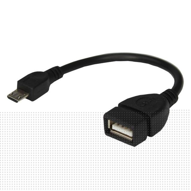 Кабель USB OTG micro USB на USB шнур 0.15м черн. Rexant 18-1182