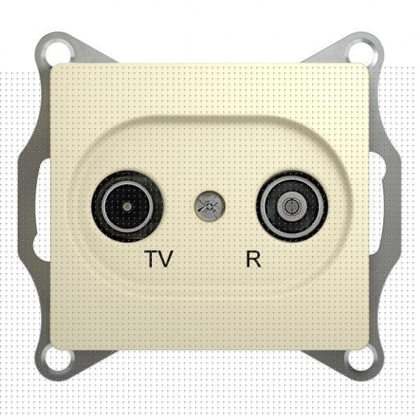 Розетка телевизионная проходная TV/R 1-м СП Glossa 4дБ механизм беж. SchE GSL000295