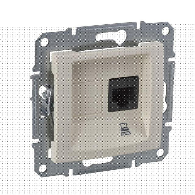 Розетка компьютерная 1-м СП Sedna RJ45 кат.5E UTP неэкранир. механизм беж. SchE SDN4300147