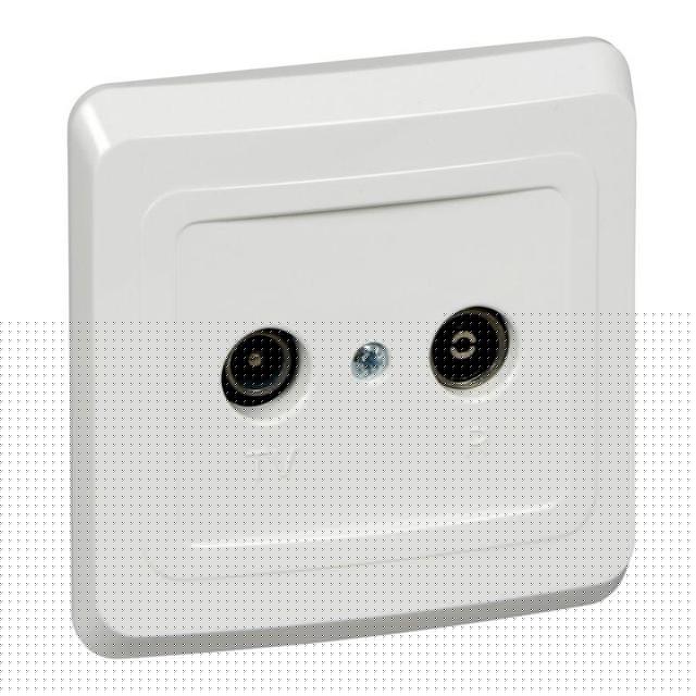 Розетка телевизионная оконечная TV/FM 1-м СП Этюд бел. SchE TVC-001B