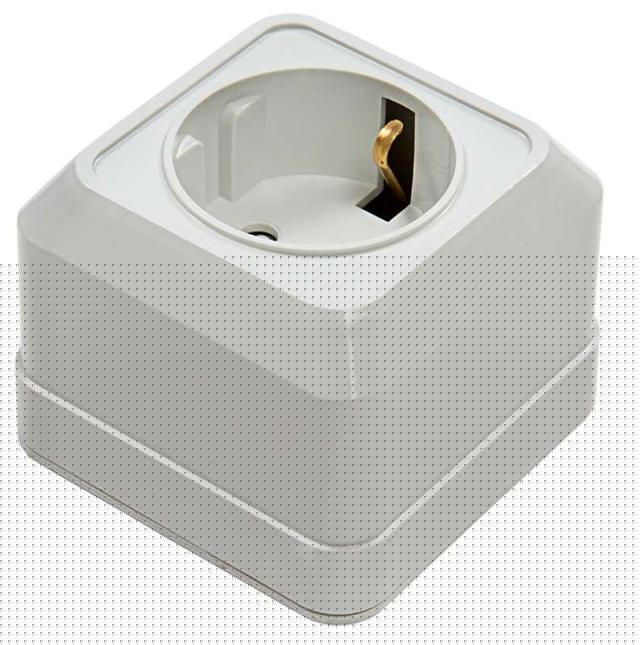 Розетка 1-м BOLLETO защ. шторки с заземл. накл. 7028х бел. ASD / IN HOME 4690612000954