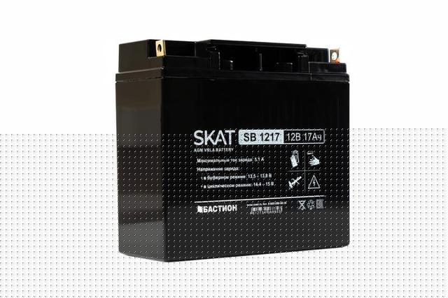Аккумулятор 12В 17А.ч макс. ток заряда 5.1А SKAT SB 1217 Бастион 2536