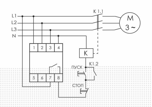 Реле контроля наличия; асимметрии и чередования фаз CKF-B (монтаж на DIN-рейке 35мм; задержка отключения 3-5с; 3х400/230В+N 2А 1Z) F&F EA04.002.002