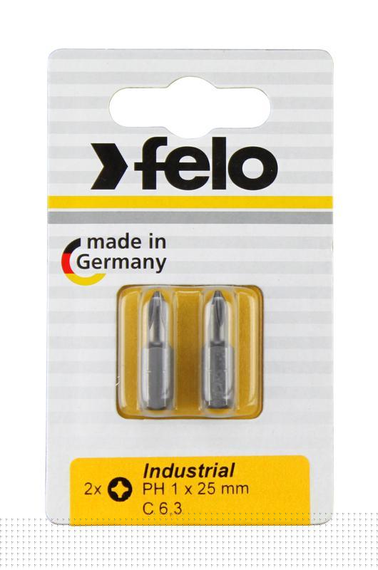 Бита крестовая Industrial PH 2х25 (блист.2шт) FELO 02202036