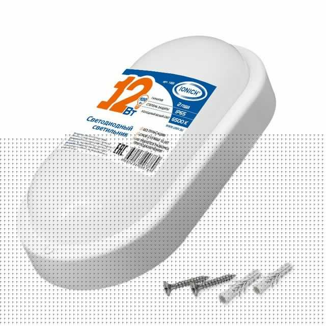 Светильник светодиодный ILED-SMD2835-СПП-12-970-220-6.5-IP65-O ЖКХ IONICH 1469