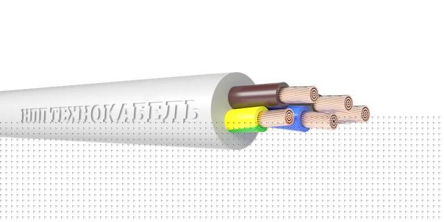 Провод ПВС 5х2.5 (4х2.5+1х2.5) 380В Б (бухта) (м) Технокабель 00-00148780