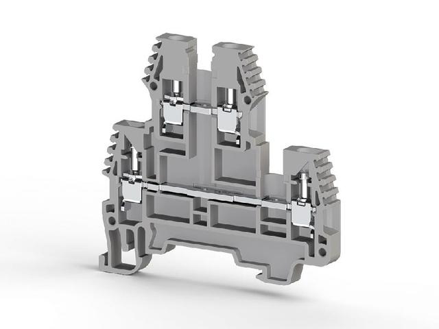 Клеммник пружинный быстрозажимной (Push in) 2.5кв.мм сер. PYK2.5 Klemsan 307109