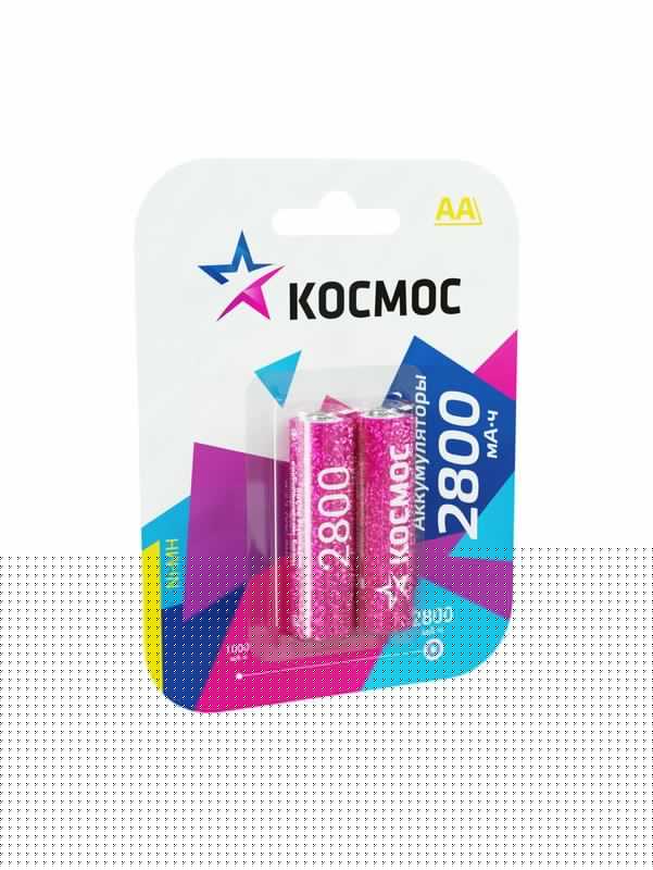 Аккумулятор AA/R6 2800мА.ч NI-MN BP-2 (блист.2шт) КОСМОС KOCR6NIMH2800MAH2BL