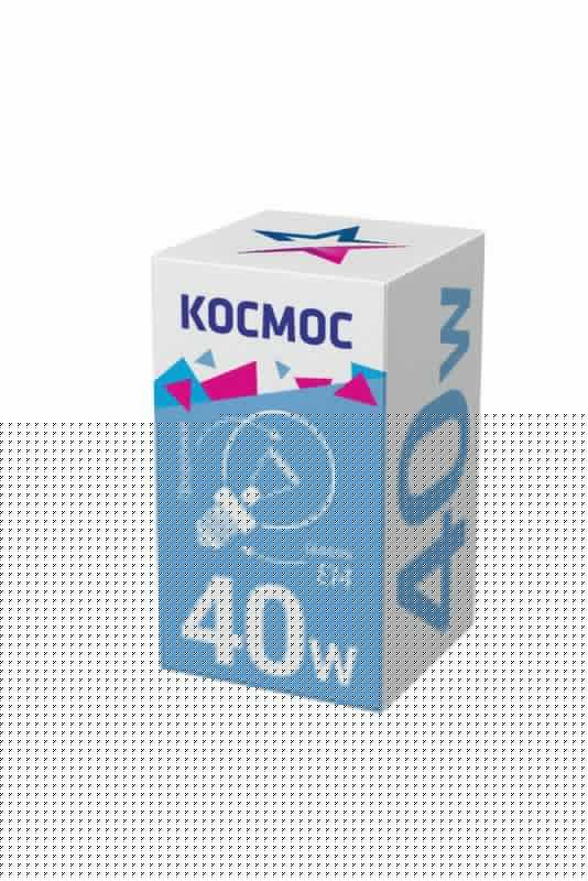 Лампа накаливания Шар 40Вт E14 прозр. Космос LKsmSSpCL40E14v2