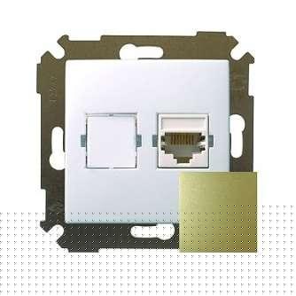 Розетка компьютерная СП Simon34 RJ45 механизм бронз. Simon 34598-036