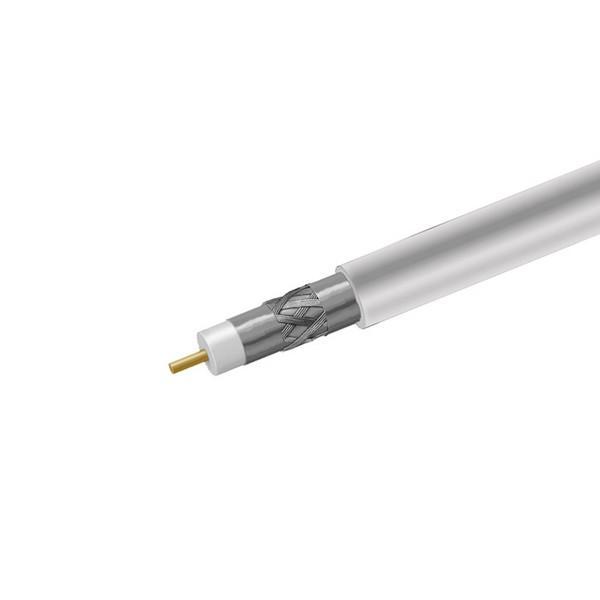 Кабель коаксиальный RG-6 CCS 1.02 (24проц.)/FPE/Al-Pet-Al Foil Bonded/Al 96х0.12/Al-Pet PVC RW бел. (уп.100м) Net.On 03-0110