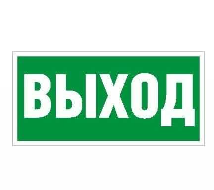 Пиктограмма "Выход" ПЭУ 010 240х125 РС-M (уп.2шт) СТ 2502000050