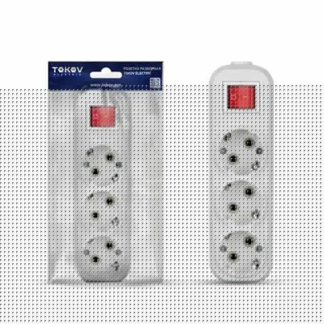 Колодка удлинителя 3-м 16А с заземл. с выкл. АБС-пластик бел. TOKOV ELECTRIC TKE-C01-KU3-ZV
