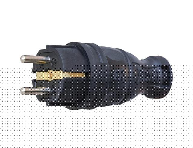Вилка прямая 16А с заземл. каучук TOKOV ELECTRIC TKE-C05-KV-Z