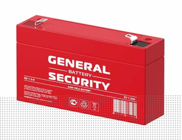 Аккумулятор 6В 1.3А.ч General Security GS1.3-6